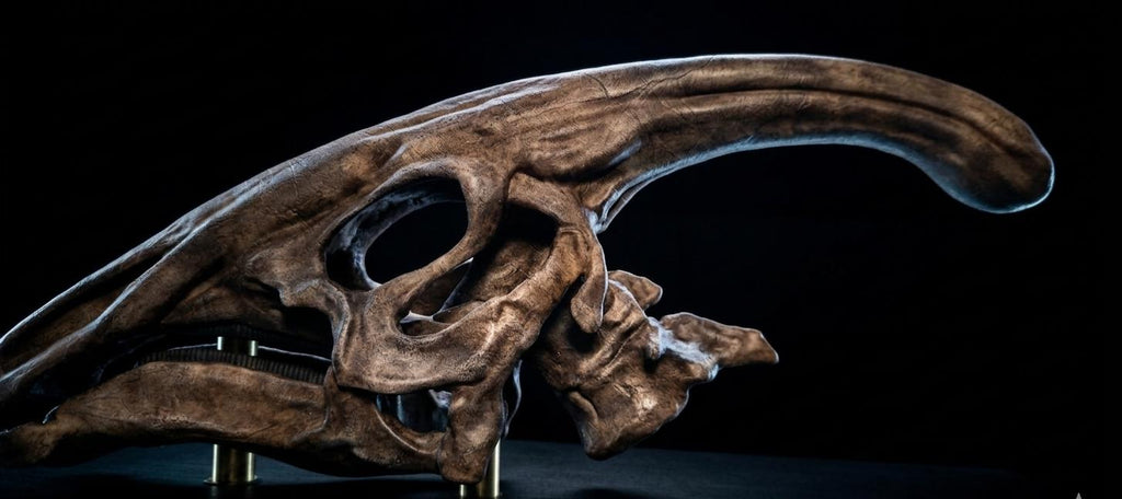 Museum-Quality Parasaurolophus Skull Replica 30 cm