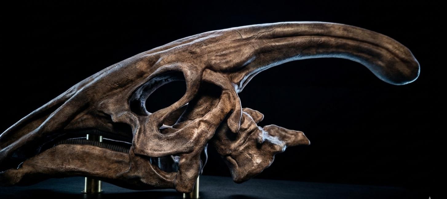 Museum-Quality Parasaurolophus Skull Replica 30 cm